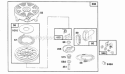 Rewind Assembly Diagram and Parts List for 124882-3424-02  Briggs and Stratton Engine